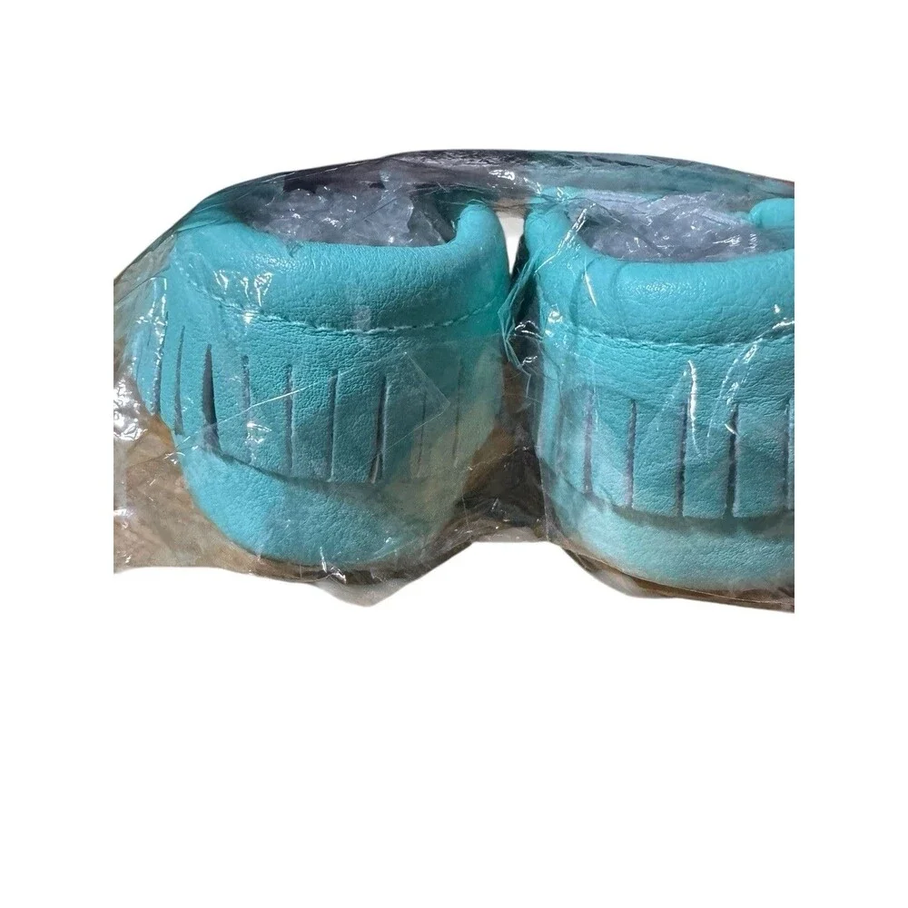 Romirus Moccasin Crib Shoes Infant Size 12-18 Months Turquoise New